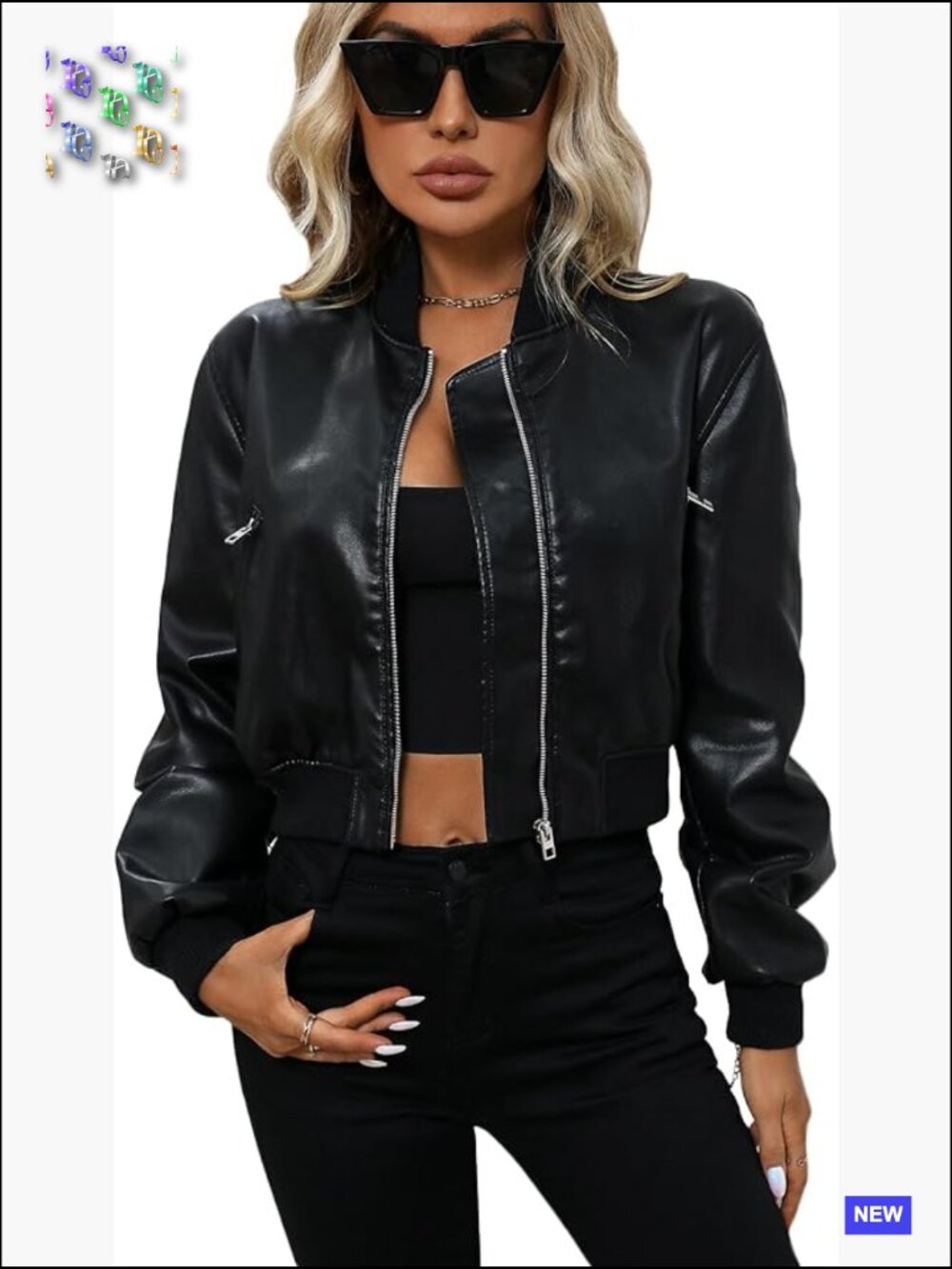 Faux Leather Varsity Jacket Bomber Baseball Streetwear Casual Coat Long Sleeve